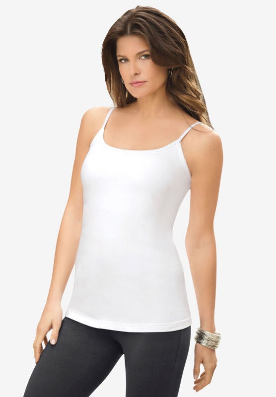 Roamans Womens Plus Size Bra Cami with Adjustable Straps